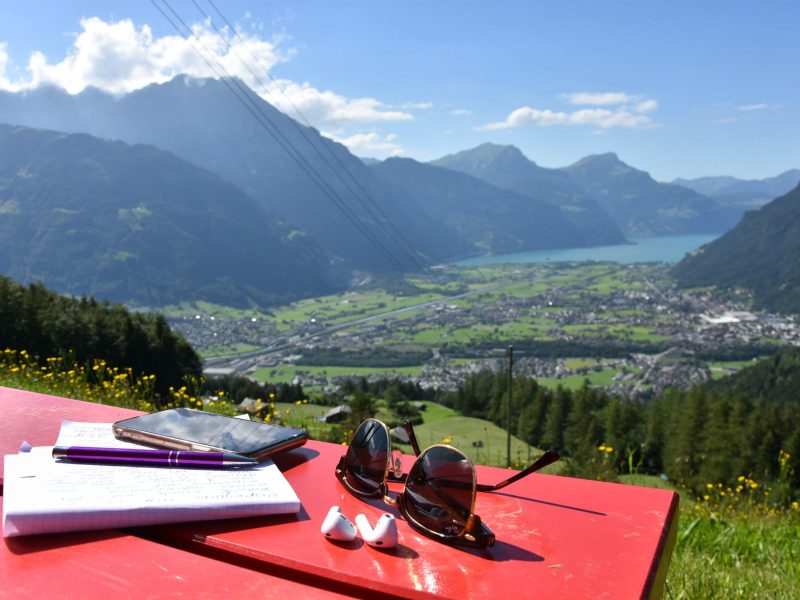 Ein schöner Arbeitsplatz zum Schreiben. (Foto: Melissa Siegfried)