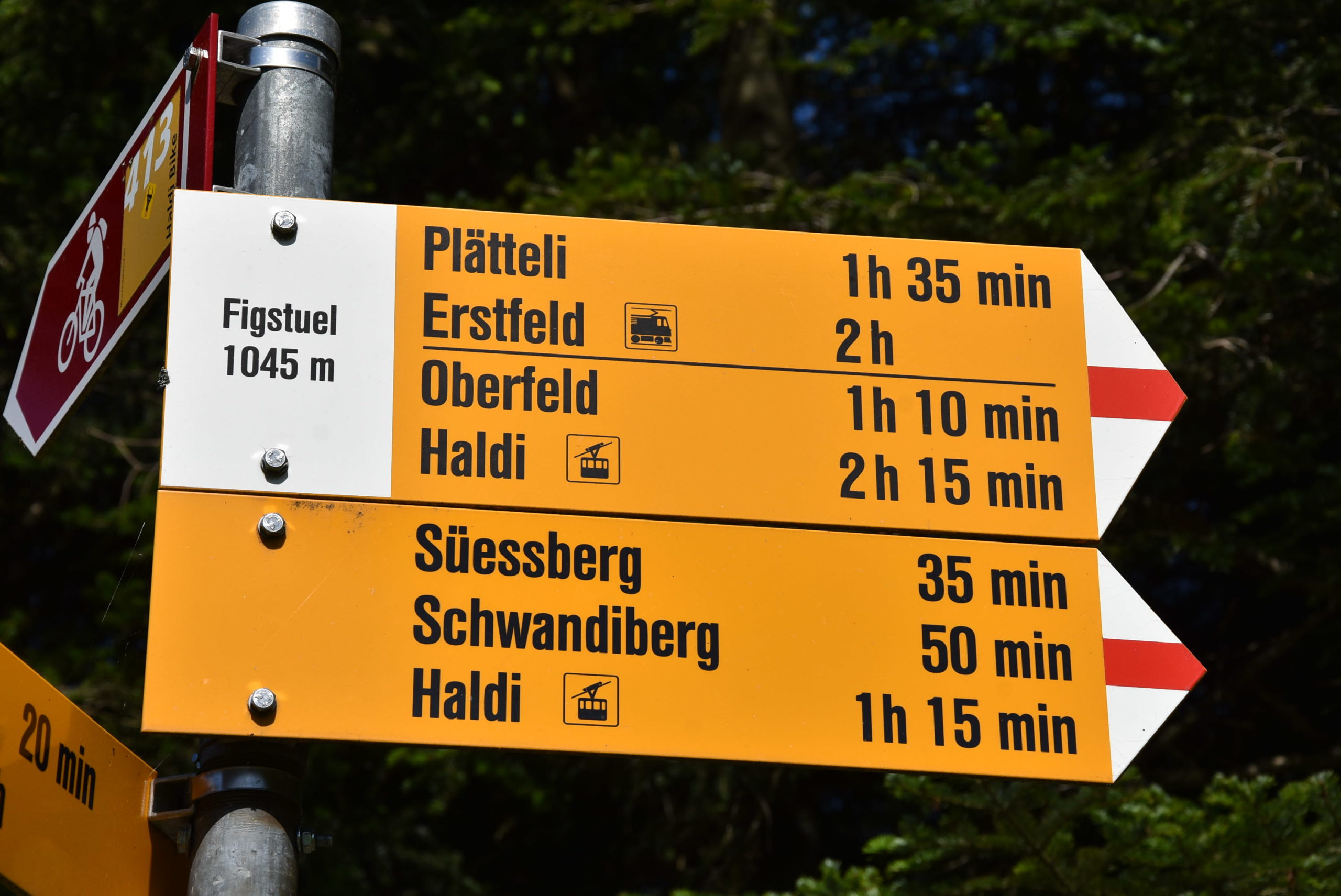 Wegweiser Figstuel. (Fotos: Melissa Siegfried)